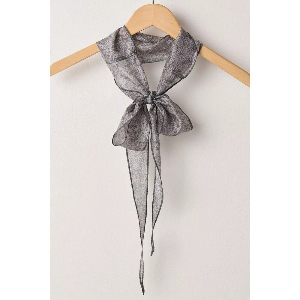 Free People Tilly Skinny Silk Convertible Scarf Neck Handbag Print O/S 291168